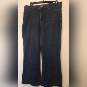 NYDJ Blue Flare Wide Leg Jeans with Modern Style